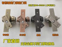 Framed glass door lock 301 green red bronze black aluminum alloy KFC copper double door stainless steel floor lock increase