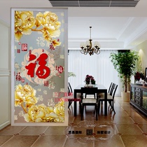 Modern Chinese art glass partition living room decoration screen frosted light transmission into the home shade of the Xuanguan Background Forwords
