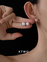 Real Multicolored Silver Grey Pearl Earnpin Woman Advanced Sensation Design 925 Silver Pin New 2023 Minimalist Ear Ornaments