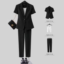 Professional suit female summer temperament goddess high-end interview dress hotels working clothes short sleeve suits