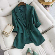  Caring Kiss emerald high-end custom Japanese small suit jacket slim boutique ladies suit spring