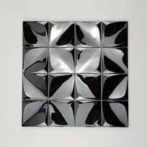 Black mirror mosaic wall stickers porch living room bathroom bar silver brushed metal tile background wall