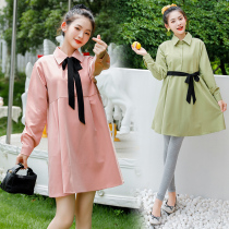 Pregnant women dress 2020 Autumn style Foreign style mother pregnant women dress autumn suit fashion autumn coat spring and autumn