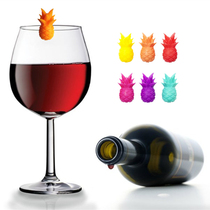 Creative silicone pineapple wine glass Mark party wine glass drink identification mark water Cup distinguishing buckle Cup decoration