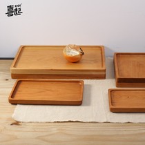 Joy cherry wood rectangular solid wood tray oak wood tray tea tray tea tray wooden tea tray wooden tea set Japanese