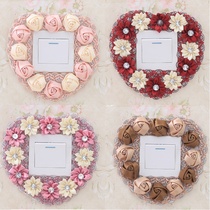 Socket decorative lamp switch with protective sleeve wall applique home cloth Arts lace modern minimalist creative European-style dust cover