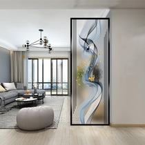 Entry to the Xuanquan light luxury screen partition wall office bedroom minimalist modern living room to block tempered art glass