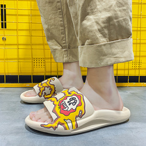 Coconut slippers men wear in summer outside wearing shit feeling cool lovers soft bottom non-slip couples Putian Beach