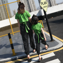 Beach kishiondress Summer 2022 new wave Mother women dress Anti-mosquito Ocean Summer Senteal Fry Street Parenting Mother-son Suit
