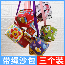 Sandbags children throwing sandbags kindergarten Primary School students hand-grabbing physical education class training canvas with rope sandbag toys