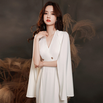 Annual meeting evening dress toast bridal bridal 2021 New temperament banquet host engagement dress usually wear