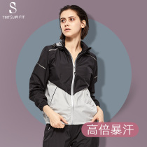 Sweat suit womens suit running plus size sweating exercise gym mens sweat suit summer