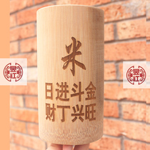 Bamboo tube meter pen holder half a catty eight two a catty healthy environmental protection non-lacquered bamboo rice beaker rice Cup