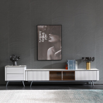 Rock board tea table TV cabinet combination light luxury small apartment rectangular coffee table minimalist TV cabinet living room furniture