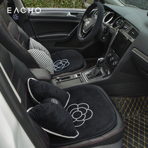 Car Cushions Summer Cool Cushion Linen Light Lavish Women Mountain Tea Flowers All Season Universal Car Mat Goddess Special sheet Seating Sleeve