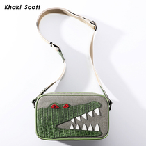 khaki scott 2021ss early spring pepper and salt small shoulder bag trendy mens shoulder bag messenger bag womens camera bag
