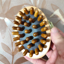 Five elements Meridian comb whole body universal large tooth head massage multifunctional Beech round head therapy scraping massager