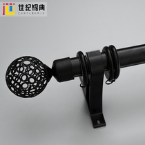 Curtain Rod Roman Rod mute thickened curtain track rod modern simple single rod double Rod punch