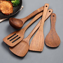 Home Kitchen Chicken Wings Wood Pan Shovel Non Stick Pan Special Wood Kitchenware Sauttieur Shovel Wood Spoon High Temperature Resistant Wood