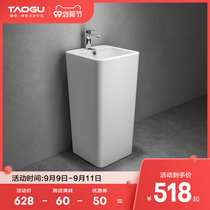 German pottery Valley modern simple square column basin small vertical ceramic washbasin floor basin 51018