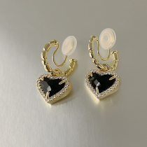 2021 ancient Lina with the same style High sense European and American love ear pendant Mosquito Coil Dish Ear Clip Without Earring Earrings Woman Temperament