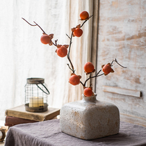 The Culvert Emulation Tomatoes Fruit Branches Floral Berries Persimmon Persimmon Persimmon Juyi Flower Arrangement Living Room Dry Flower Decorations Furnishing