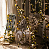 The Scooculvert Emulation Rosewood Wall-mounted Winding Vines Ceiling Flowers Vines Hanging Wall Build View Pines Air Conditioning Pipe Shelter Decoration