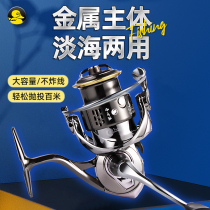 Small Yellow Duck Road Subspinning Wheel Shallow Wire Cup Full Metal Wheel Horse Mouth Far Throw Wheel Happy Fishing Wheel Teething Wheel Pulley