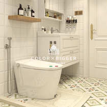 New ins Wai Ji Ji Feng bathroom small tiles Nordic bathroom green mosaic wall tile balcony kitchen tile