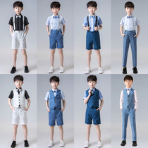 Flower girl wedding childrens small suit suit boy British host piano performance suit dress Summer prince catwalk