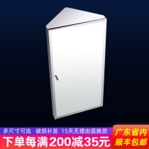  Stainless steel bathroom corner mirror cabinet Mirror box Sanitary toilet mirror with shelf Triangle mirror cabinet Wall hanging cabinet
