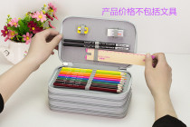 Factory direct sales 32 48 72 color pencil curtain sketch special pen bag art students storage bag shockproof and fall