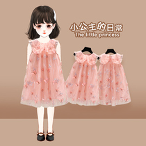 Girls dress for dress and summer clothes original 2022 new child dolls collar female baby superfairy stereopsis princess dress