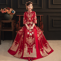 Xiuhe clothing 2021 new bride toast clothing slim slim Chinese wedding dress large size Xiuhe summer
