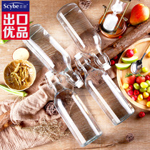 scybe Xibi sealed glass bottle Brewery bottle red wine bottle olive bottle wine bottle with lid empty bottle oil bottle