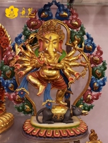 Nepals Sakya Nation All-in-the-Law Gold Painted Elephant Trunk of the Buddha Statue of the Buddha Statue of the Buddha Statue of the Buddha High 50cm