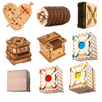 Damard Puzzle Box David Jones Secret Room Da Vinci Code Book GM with ten-level wooden decryption toys
