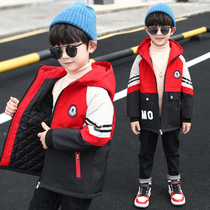 Children's wear boys plus cotton coat winter 2021 new large boys Korean padded windbreaker children's coat tide