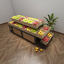 Steel Wood fruit and vegetable rack supermarket fruit display rack can be disassembled and multi-layer new vegetable and fruit shelf fresh display rack