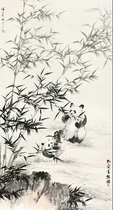 Art micro-spray Kong Xiaoyu Xu Zihe panda 30x56cm