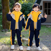 Kindergarten garden clothes school uniforms autumn and winter clothes childrens class clothes plus velvet thickened Primary School students winter five sets