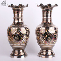 Pakistan bronze high-grade carved color point vase Housewarming new home opening celebration vase Home decoration vase