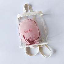 Child Transparent Double Shoulder Bag South Korea Ins Baby Jelly Bag Waterproof Cute Kindergarten School Bag Mini Beach Bag