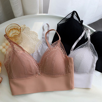 Ancient concubine sexy French lace V-collar non-steel bra thin underwear bottoming underwear bottomless back bra female
