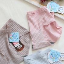 Clear Cargo Special Price Color Fields Thread Modale Cotton Breathable Antibacterial Hollowed-out Lace Side Middle Waist Large Yard Girl Underwear