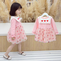 Autumn dress childrens autumn dress womens one-year-old baby princess dress spring and autumn clothes baby long sleeve small skirt girl