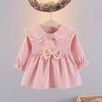Female baby spring and autumn coat 2021 girls spring clothes Korean version of tide clothes autumn clothes baby coat foreign childrens clothing