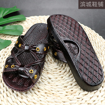 Taiwan Slippers Women's Anti-slip Bathroom Summer Home 21century Grandma Old Flat Sandals Old Slippers