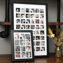 48100 Palace grid puzzle couple diy solid wood photo frame wedding yarn photo hanging wall frame love commemorative gift customization