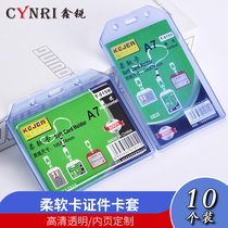 10 soft and transparent label work permit badge hanging custom employee tag student card school card school card work card customization